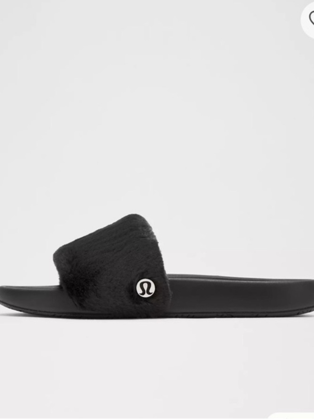 Lululemon Athletica Black Restfeel Faux Fur Slides Women’s Size 8